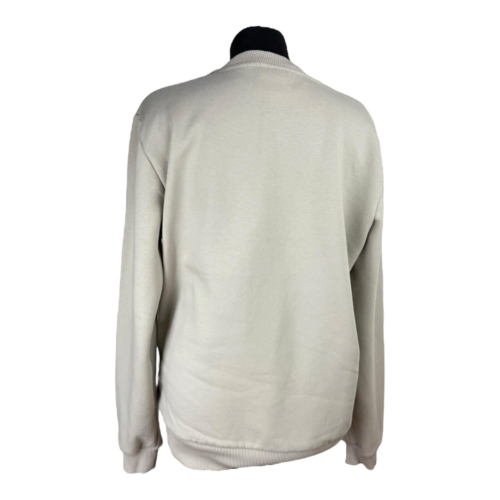 New Balance Fleece Lined Sweatshirt Jumper Women’s UK Size XS Beige Crew Neck
