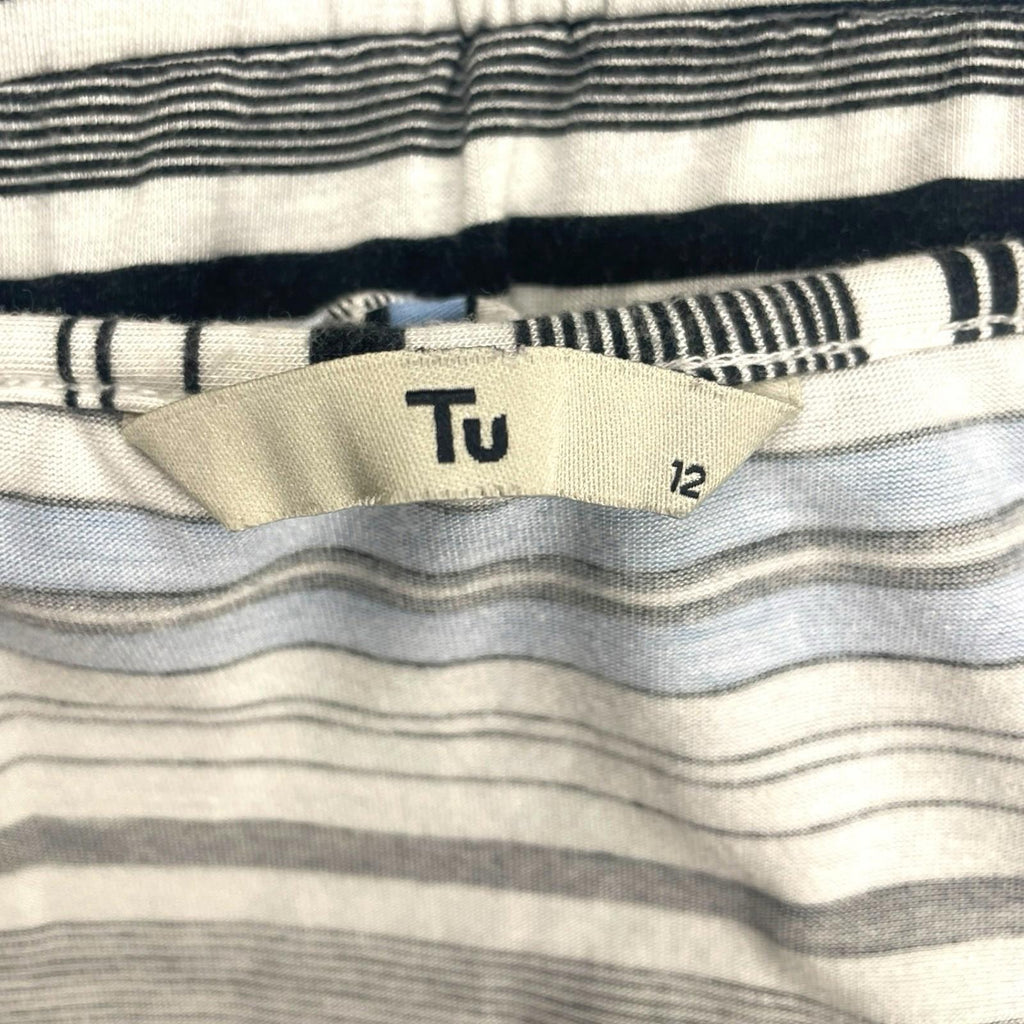 TU Stripe Playsuit Frill Detail Drawstring Waist Women’s UK Size 12