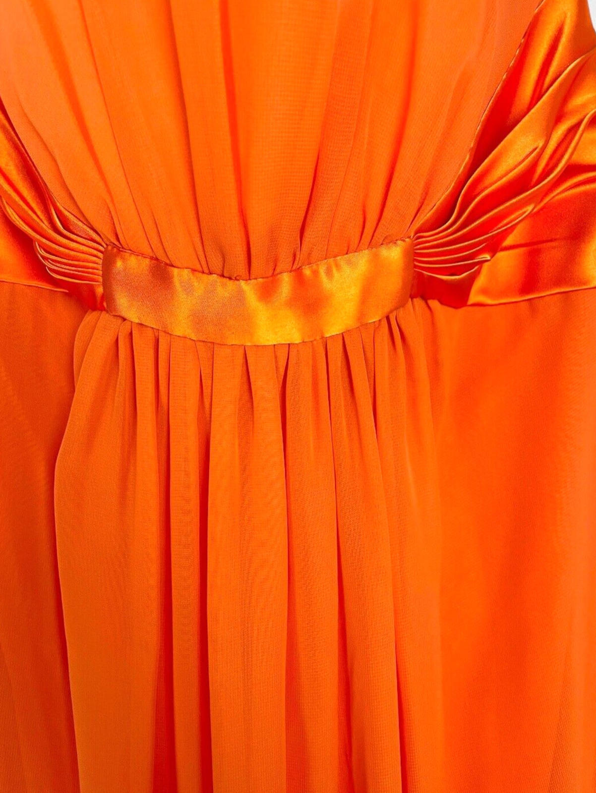 Forever Yours Prom Dress Women’s UK Size 10 Orange Ballgown Occasion Formal