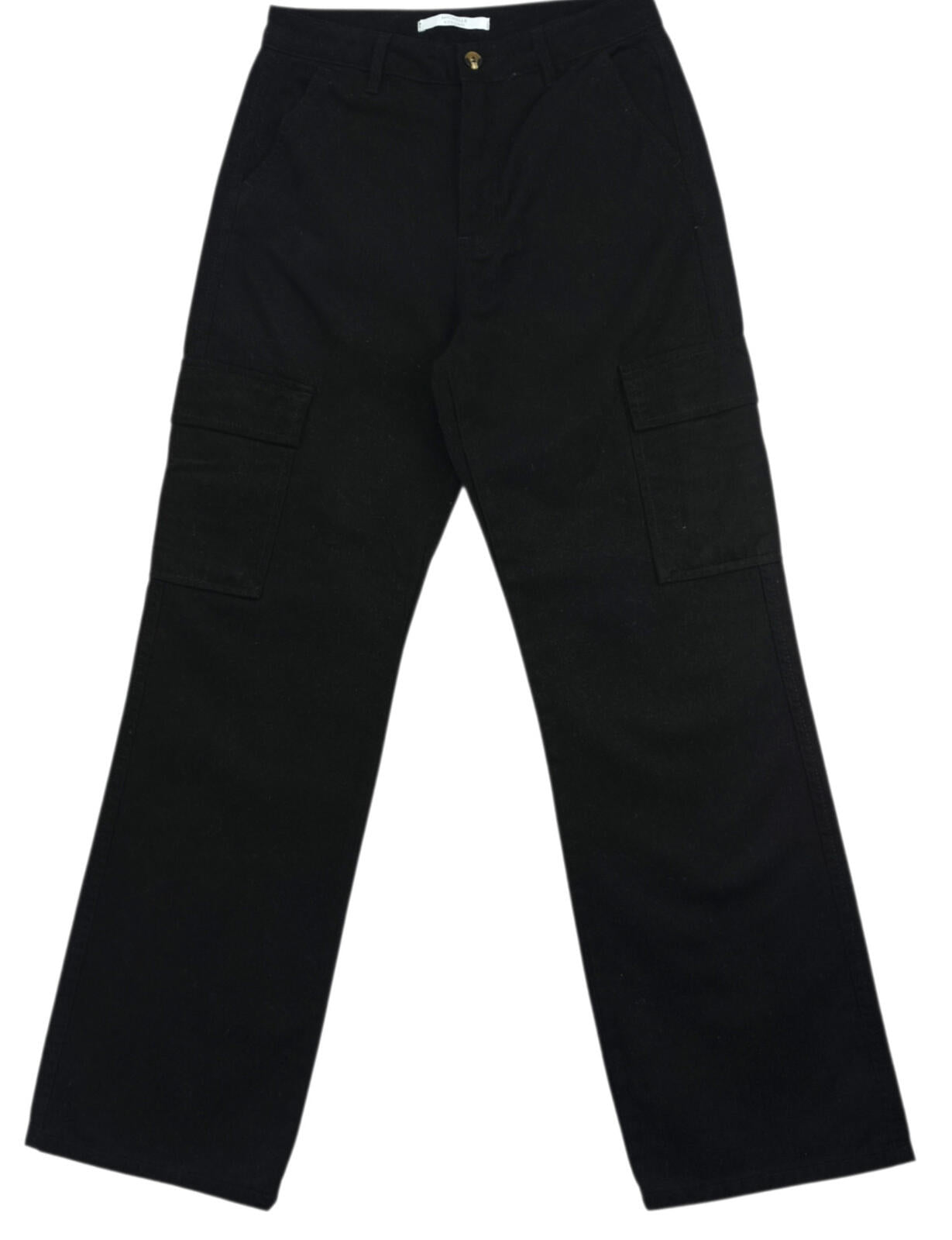 Michelle Keegan Cargo Jeans Women's UK Size 10 Black 100% Cotton Pockets Zip