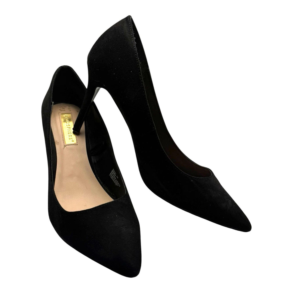 Atmosphere Black Faux Suede Court Shoes Pointed Toe Stiletto Women’s UK Size 6