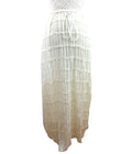 White Semi Sheer Maxi Skirt Fine Pleat High Waist Women’s UK Size 10