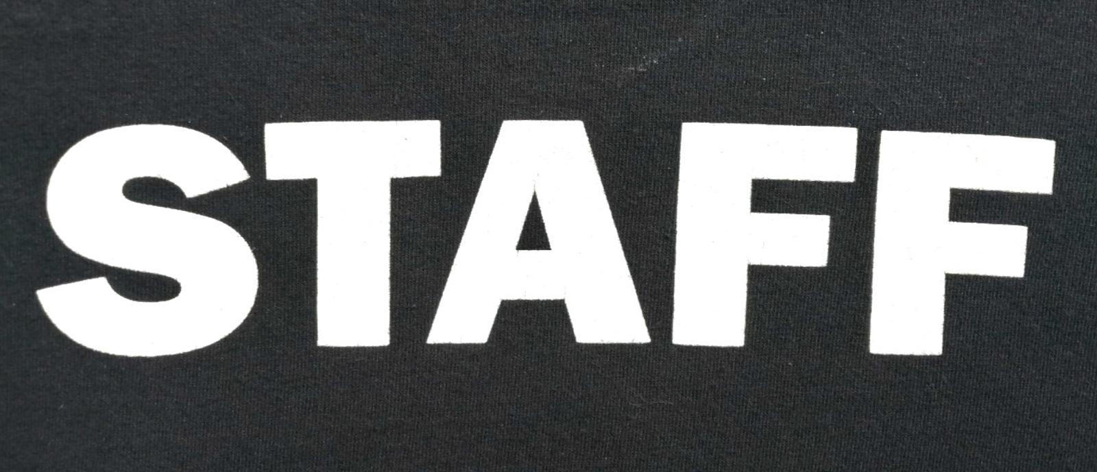 Staff Venue Graphic Print T-Shirt Men's Size XL Black Crew Neck 100% Cotton