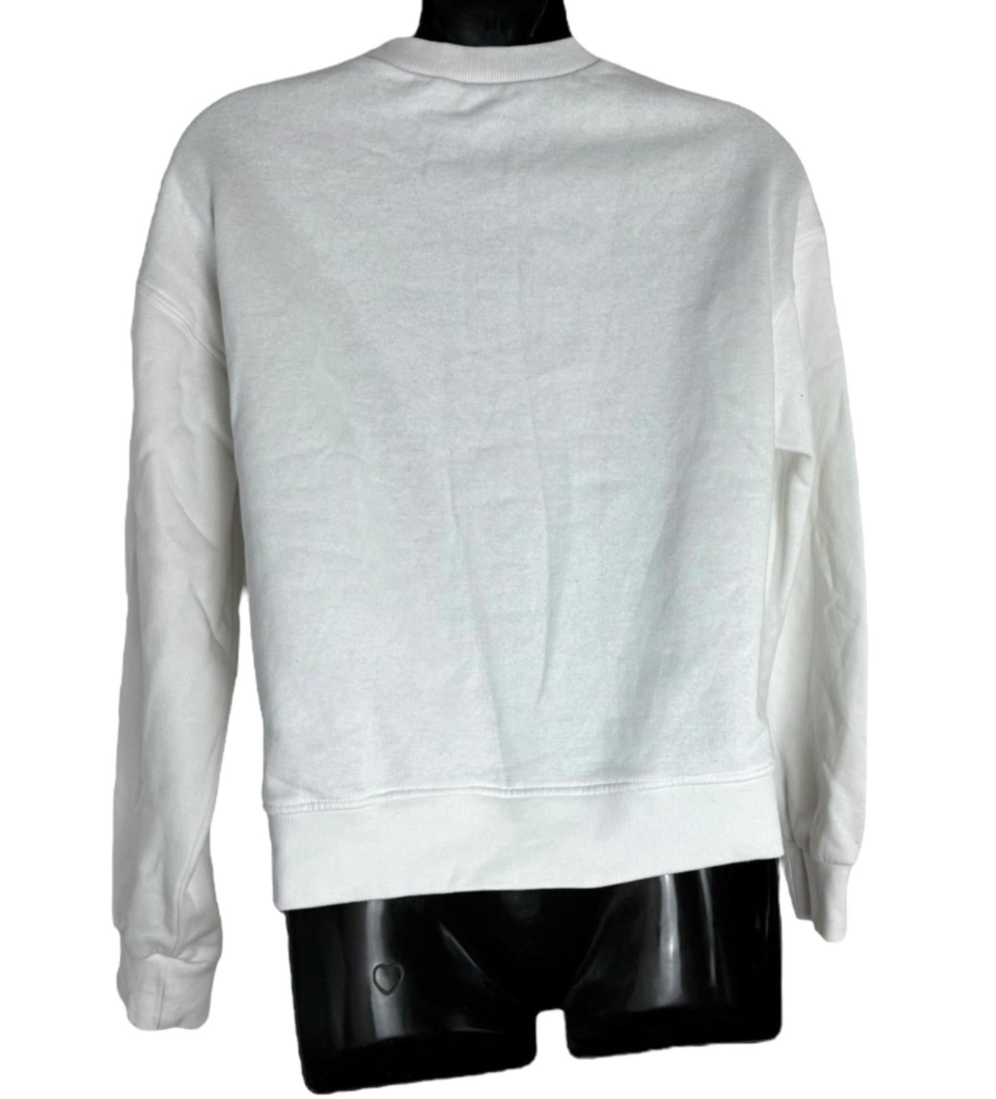 Divided White Jumper Jersey Oversized Sweater Crew Neck Women’s UK Size 2XS XXS