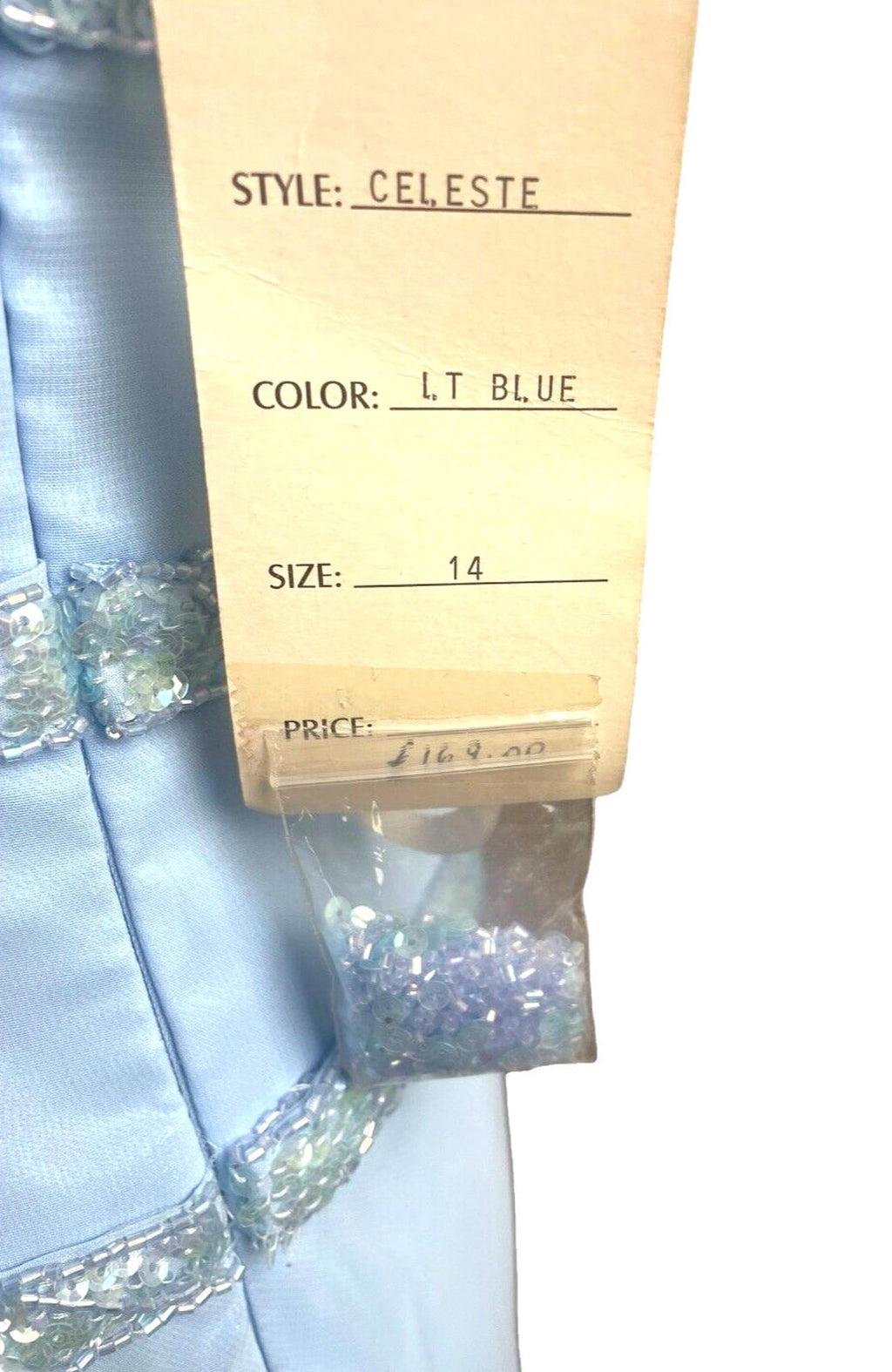 Crystal Breeze Prom Dress Women's UK Size 14 Pale Blue Ballgown Embezzled