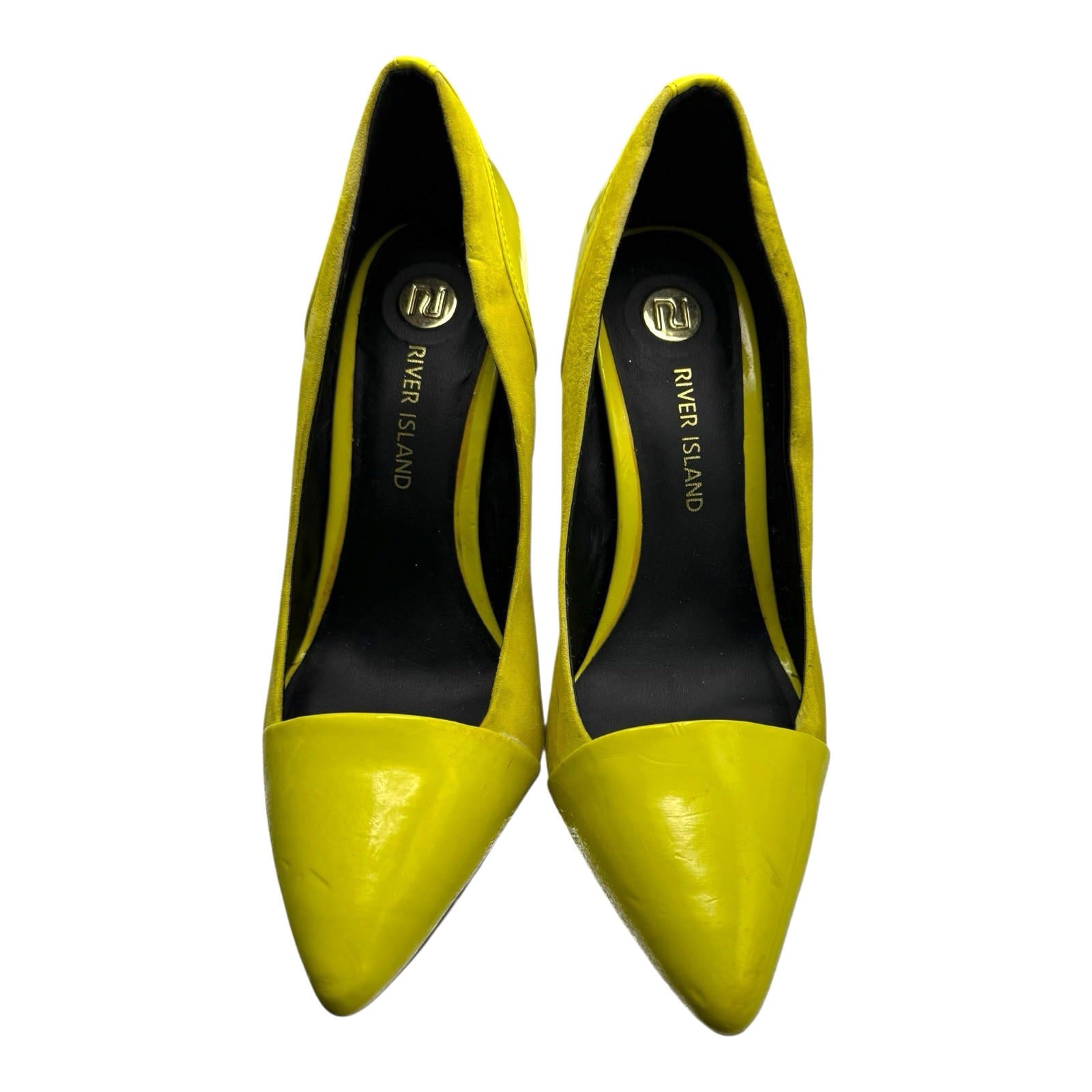 River Island Yellow Shoes Stiletto Pointed Toe Women’s UK Size 6