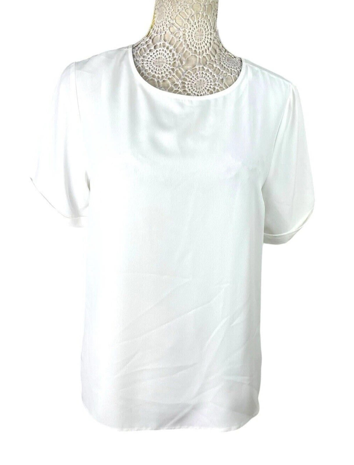 Primark White T-Shirt Blouse Lightweight Women’s UK Size 12