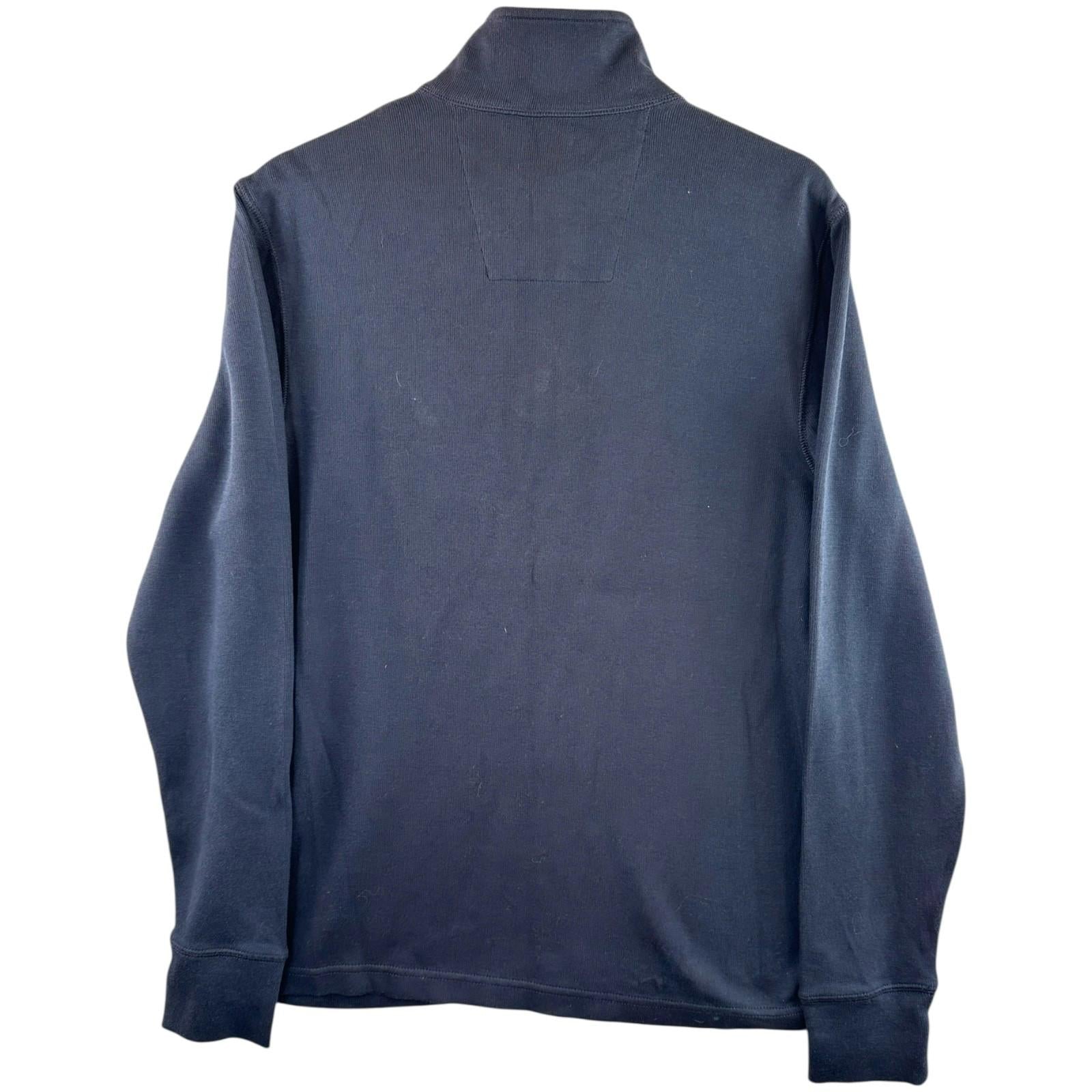 Nautica Jumper Men's UK Size S Blue Long Sleeve 1/4 Zip Embroidered Logo Sweater