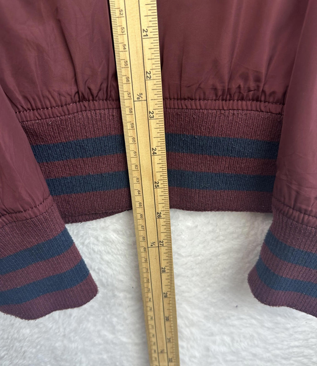 Goodfellow & Co Jacket Men's UK Size L Purple Blue Stripe Button Fasten V-Neck