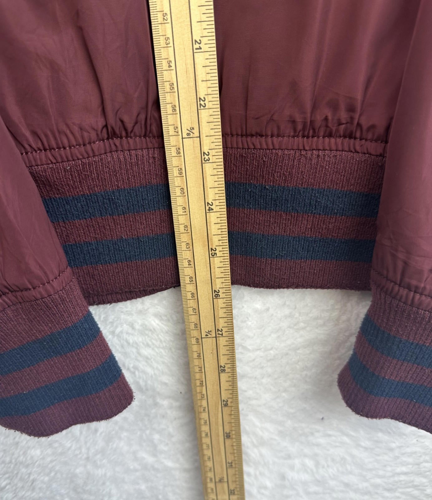 Goodfellow & Co Jacket Men's UK Size L Purple Blue Stripe Button Fasten V-Neck