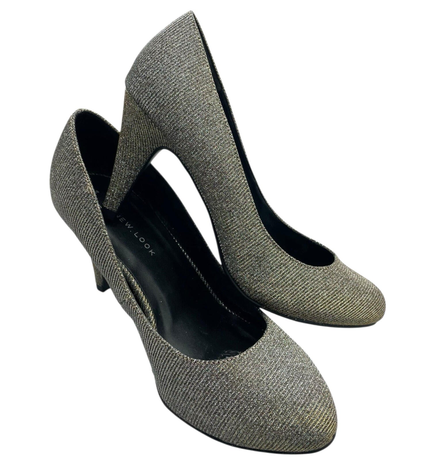 New Look Widefit Shoes UK Size 5 Stiletto Heel Round Toe Sparkle