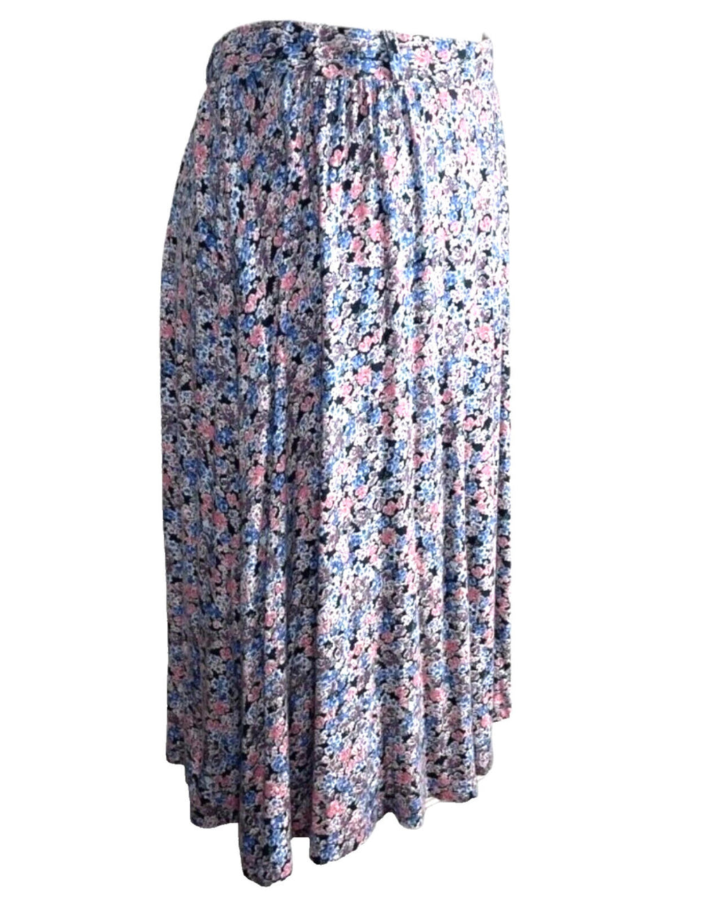 TU Ditsy Pleated Midi Skirt Women's UK Size 8 Colourful Floral Elasticated Waist