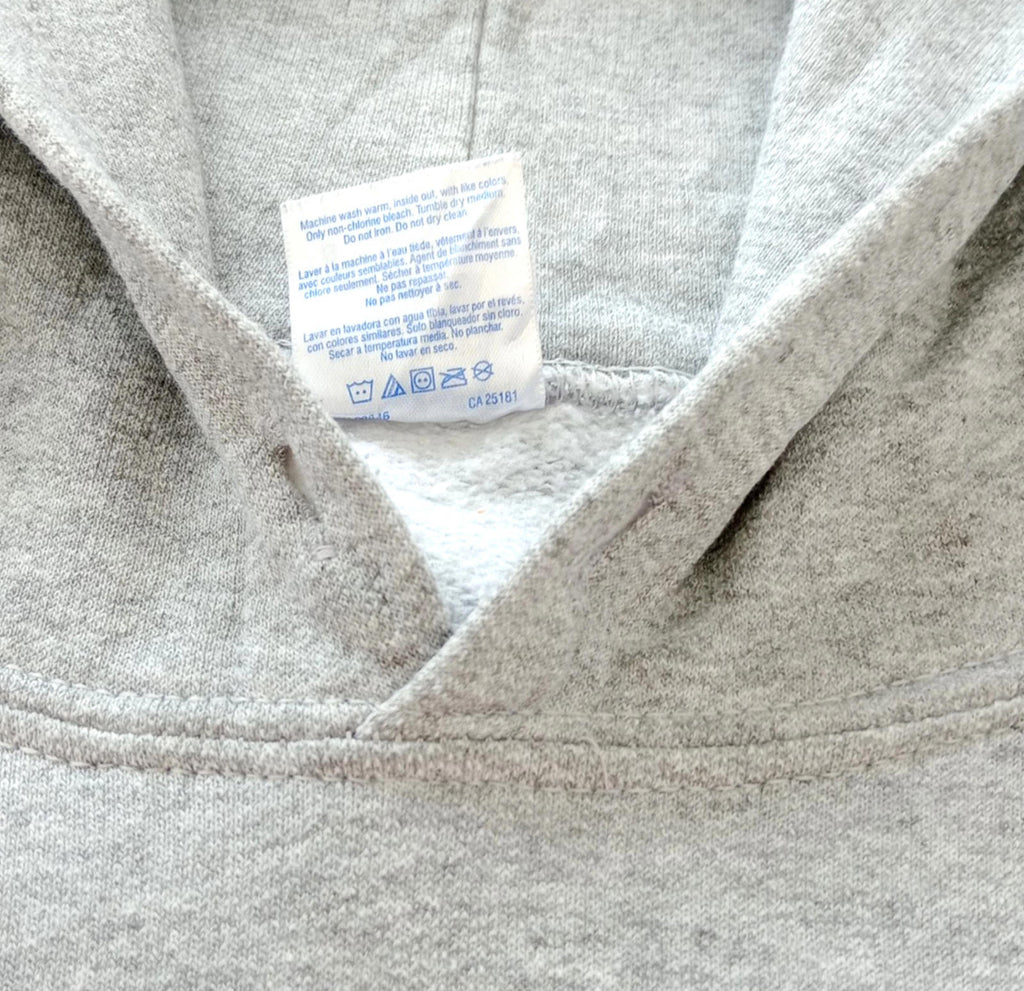 Grey Graphic Print Jersey Hoodie Men's UK Size S CMS PHYS. ED. Fleece Lined