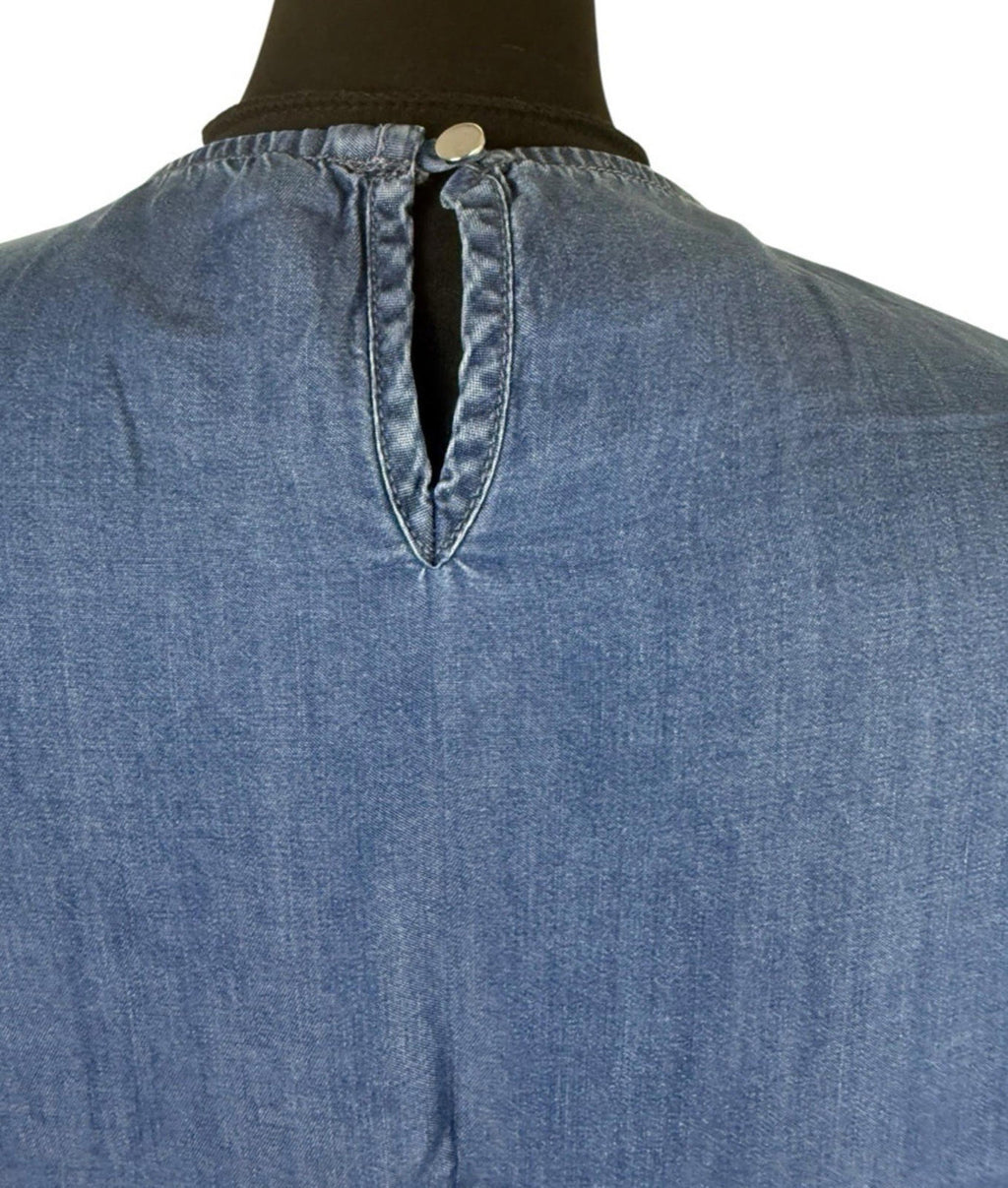 Peacocks Thin Denim Smock Dress Mini Short Sleeve Women’s UK Size 12 Summer