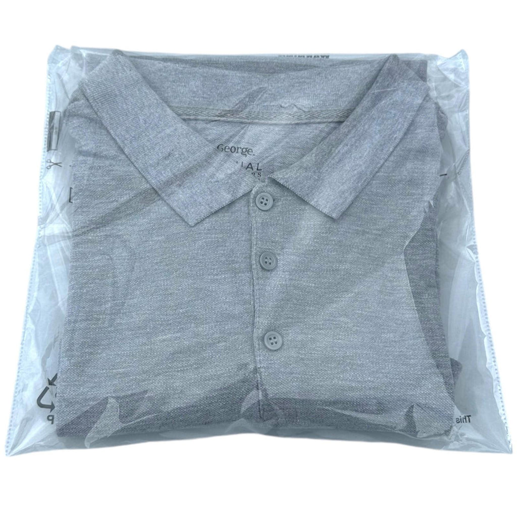 George Polo Shirt Men's UK Size 2XL Grey Short Sleeve Collar Summer