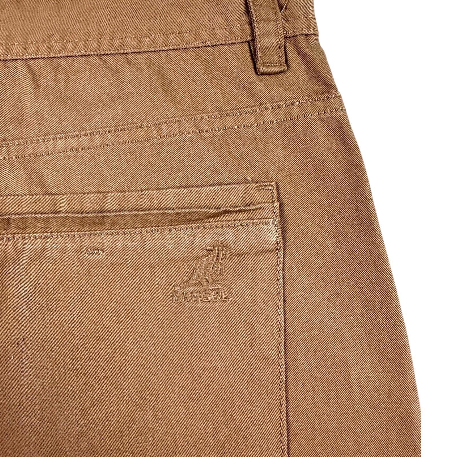Kangol Chino Shorts Men's UK Size 2XL Brown Button Front Casual 100% Cotton W40