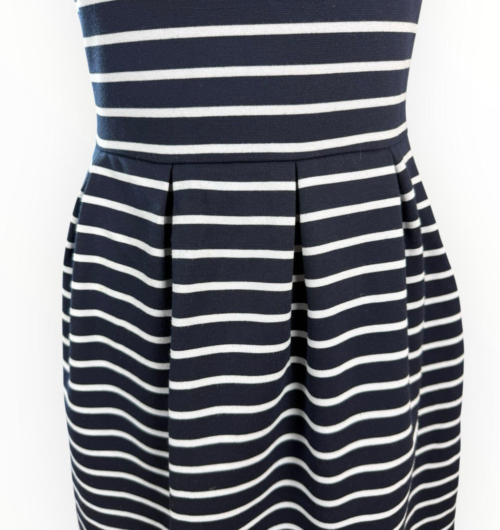 La Redoute Skater Dress Women’s UK Size Square Neck Mini Navy White Stripe
