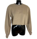 Divided Sweater Women's UK Size XS Light Brown Jersey Top Cropped Crew Neck