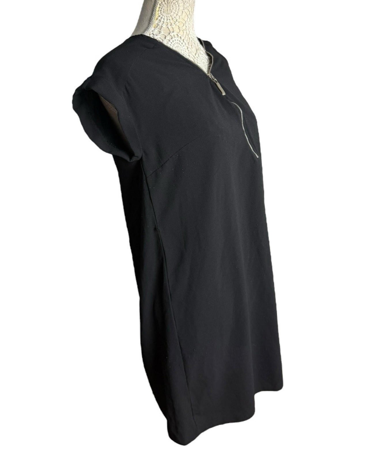 Papaya Black Long Top 1/4 Zip Short Sleeve Lightweight Women’s UK Size 10