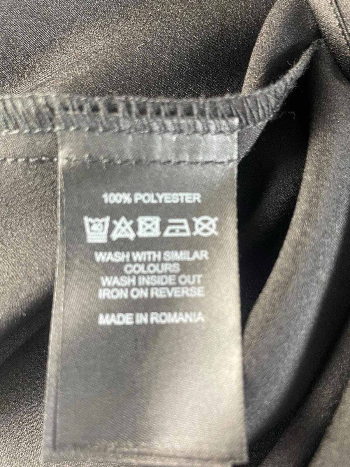 Paraphrase Black Silk Effect Tank Top Women’s UK Size S