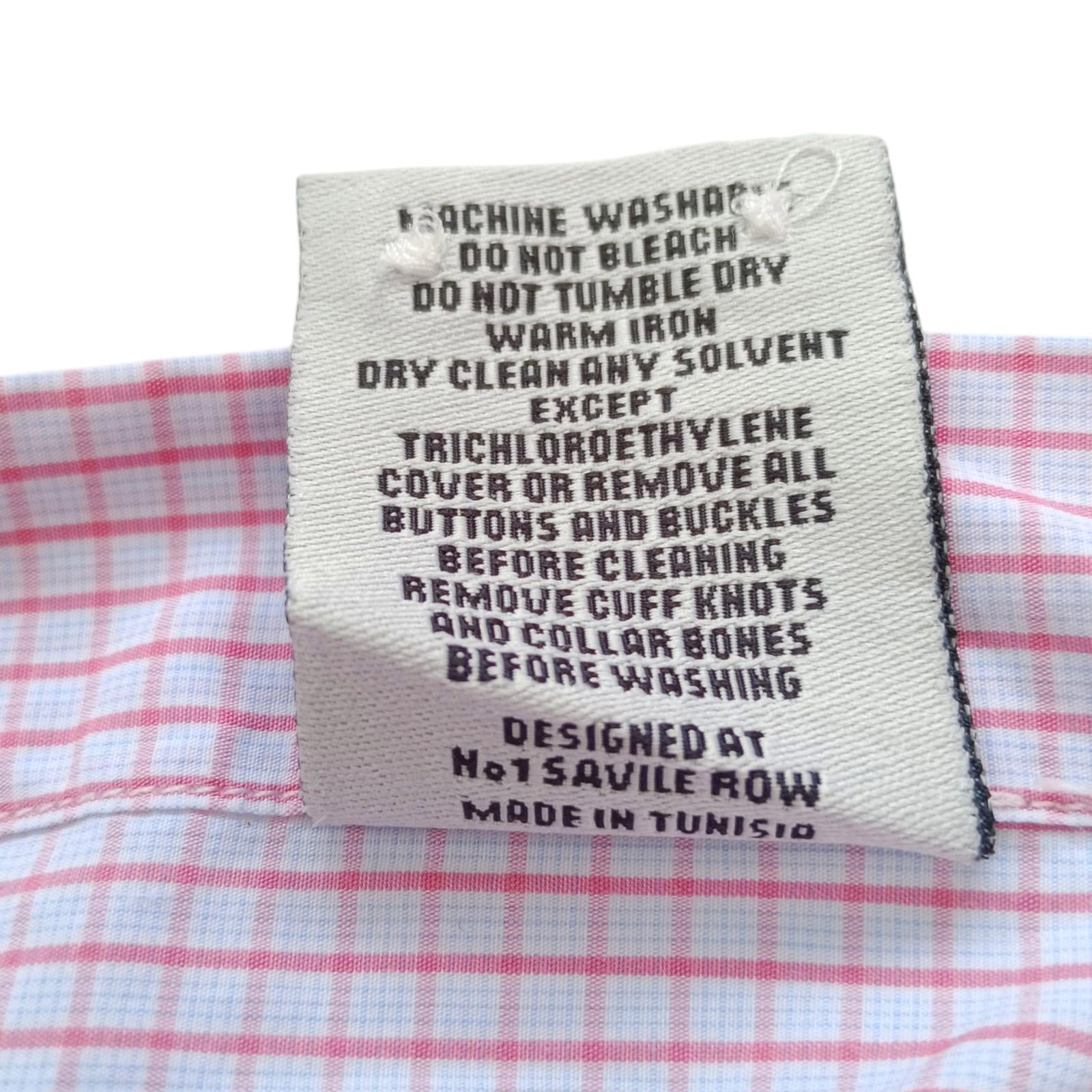 Gieves & Hawkes Pink Check Long Sleeve Shirt Men's UK Size M 37" Chest
