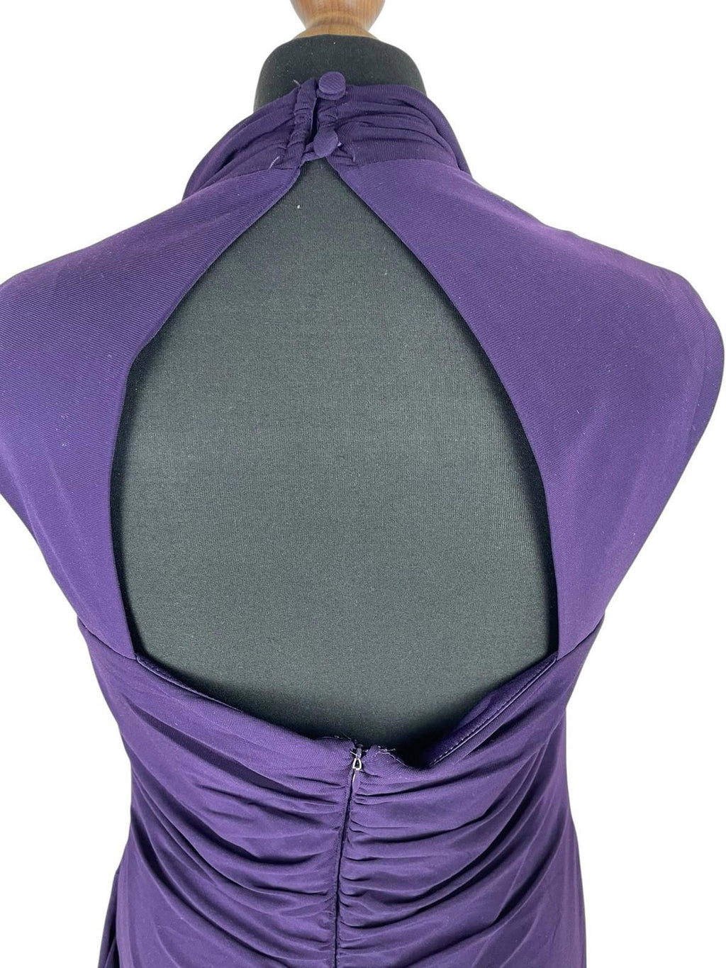 Scarlett Nite Purple Midi Dress Pencil Bodycon Dimante Detail Women’s UK Size 14