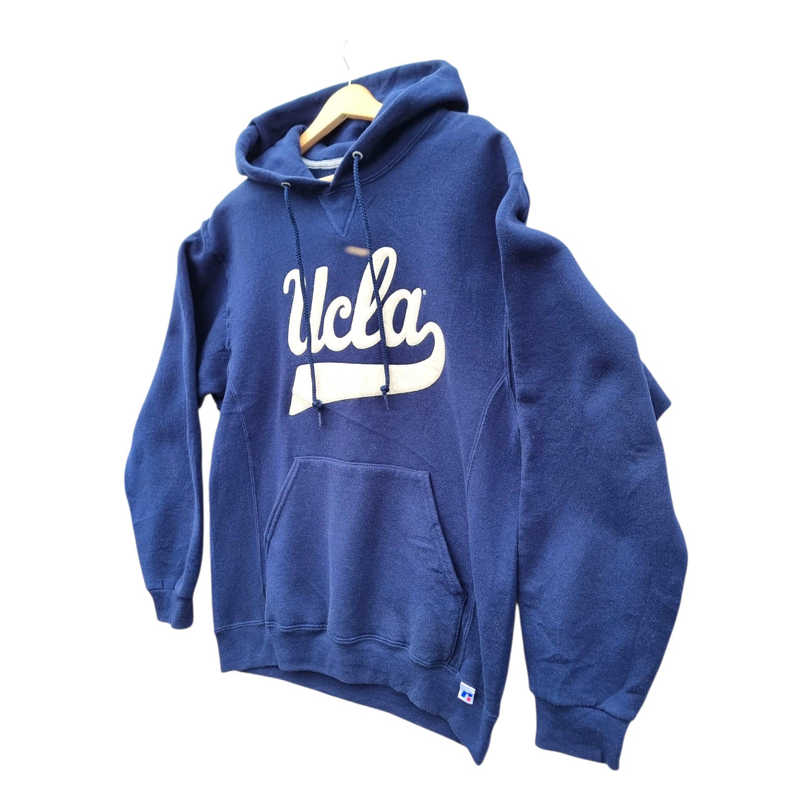 Ucla Hoodie Men's UK Size M Blue Jesrsey Hooded Pockets Sports Russell Athletic