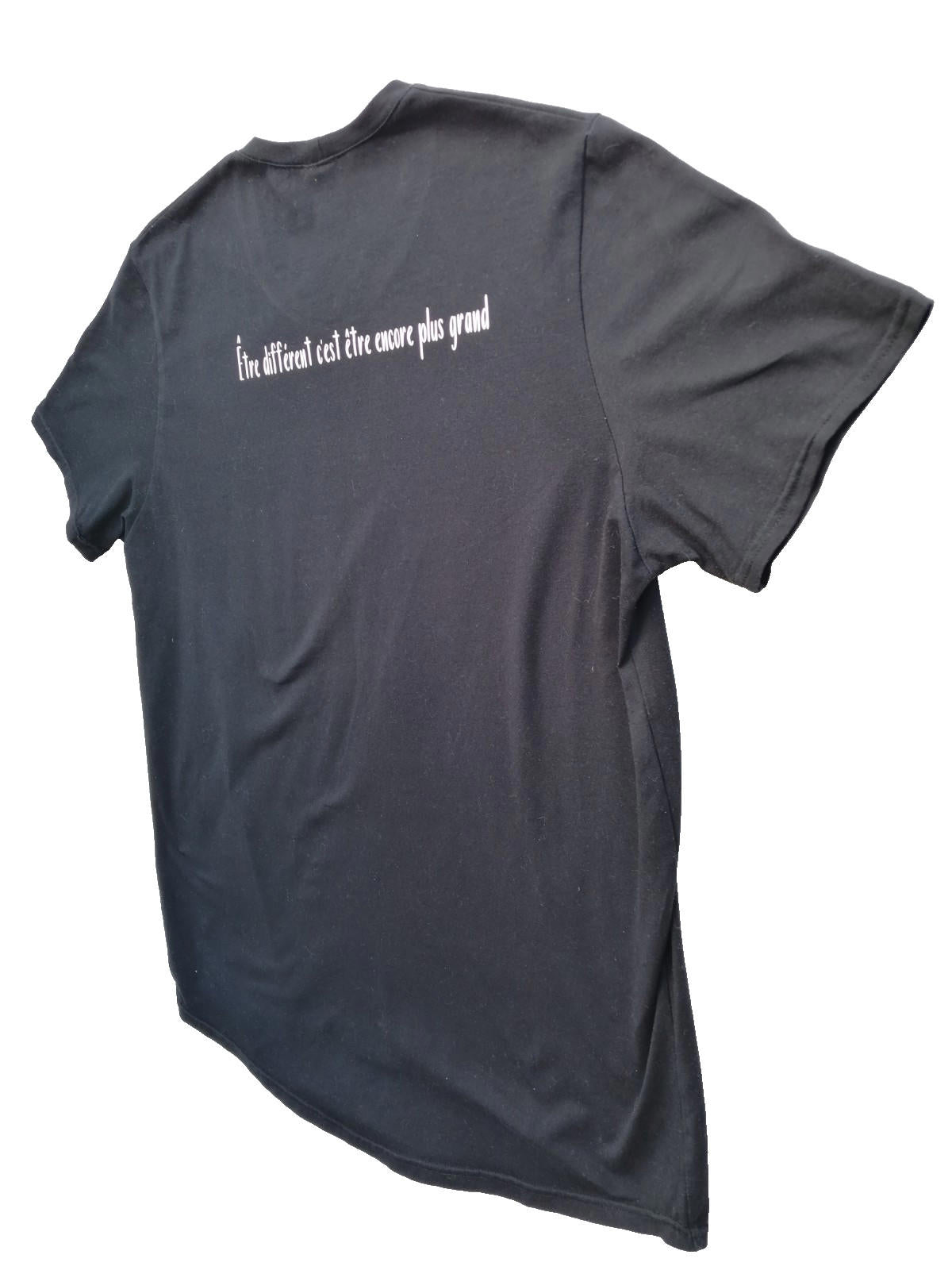French Quote Graphic Print T-Shirt Men's Size XL Black Crew Neck