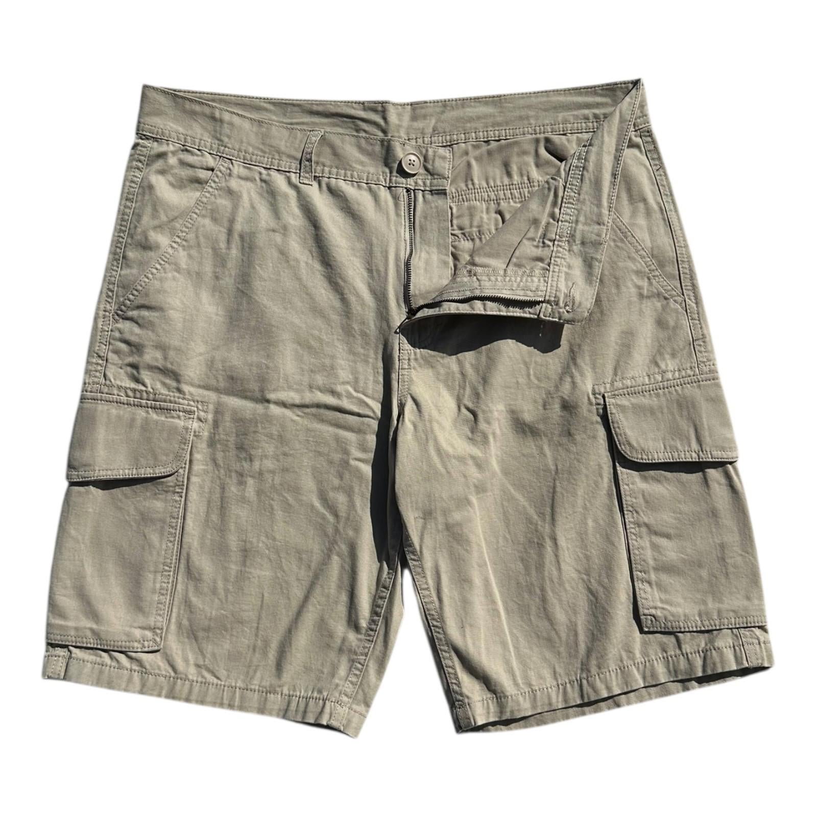 Avenue Shorts Men's UK Size 40" W Beige Cargo 100% Cotton Summer Beach