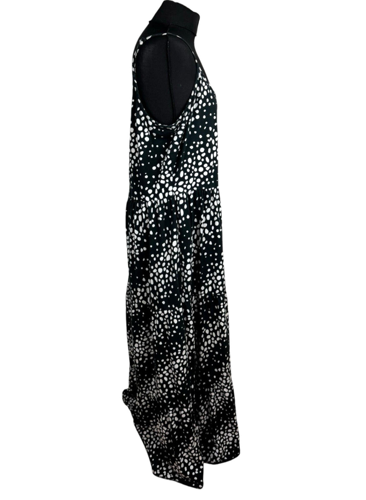 Friends Like These Polka Dot Dress Women's UK Size 20 Aline Midi Black & White