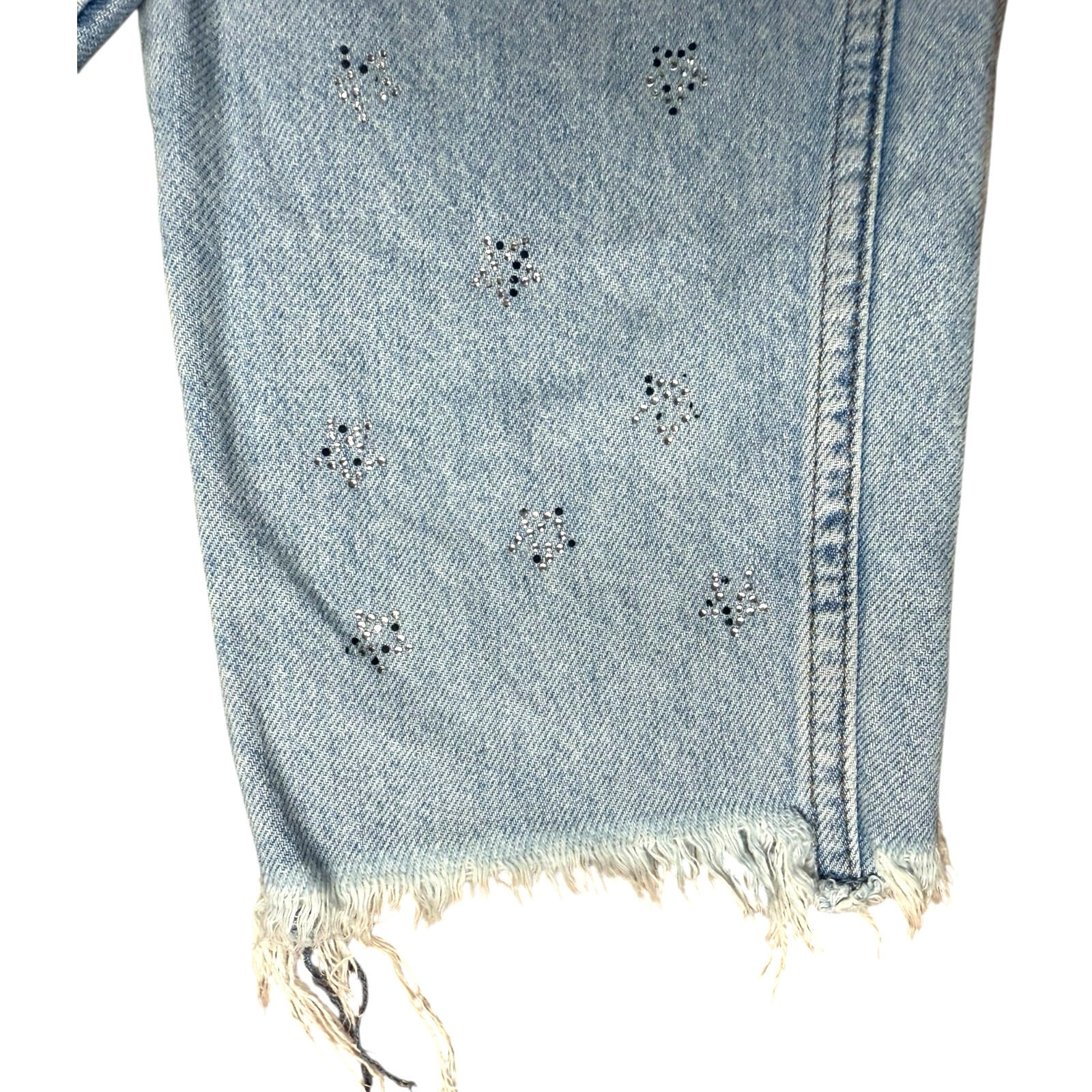 New Look Jeans Diamante Mom Women’s UK Size 12 Straight Leg Tori Blue Denim