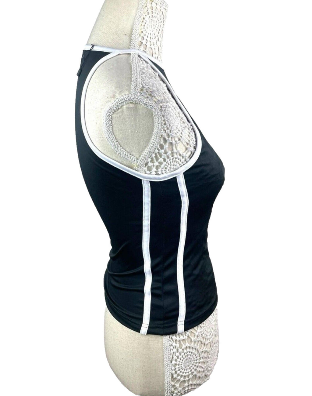 Tank Top Women's UK Size 8  Black Number 13 Print Sleeveless Slim Fit Summer