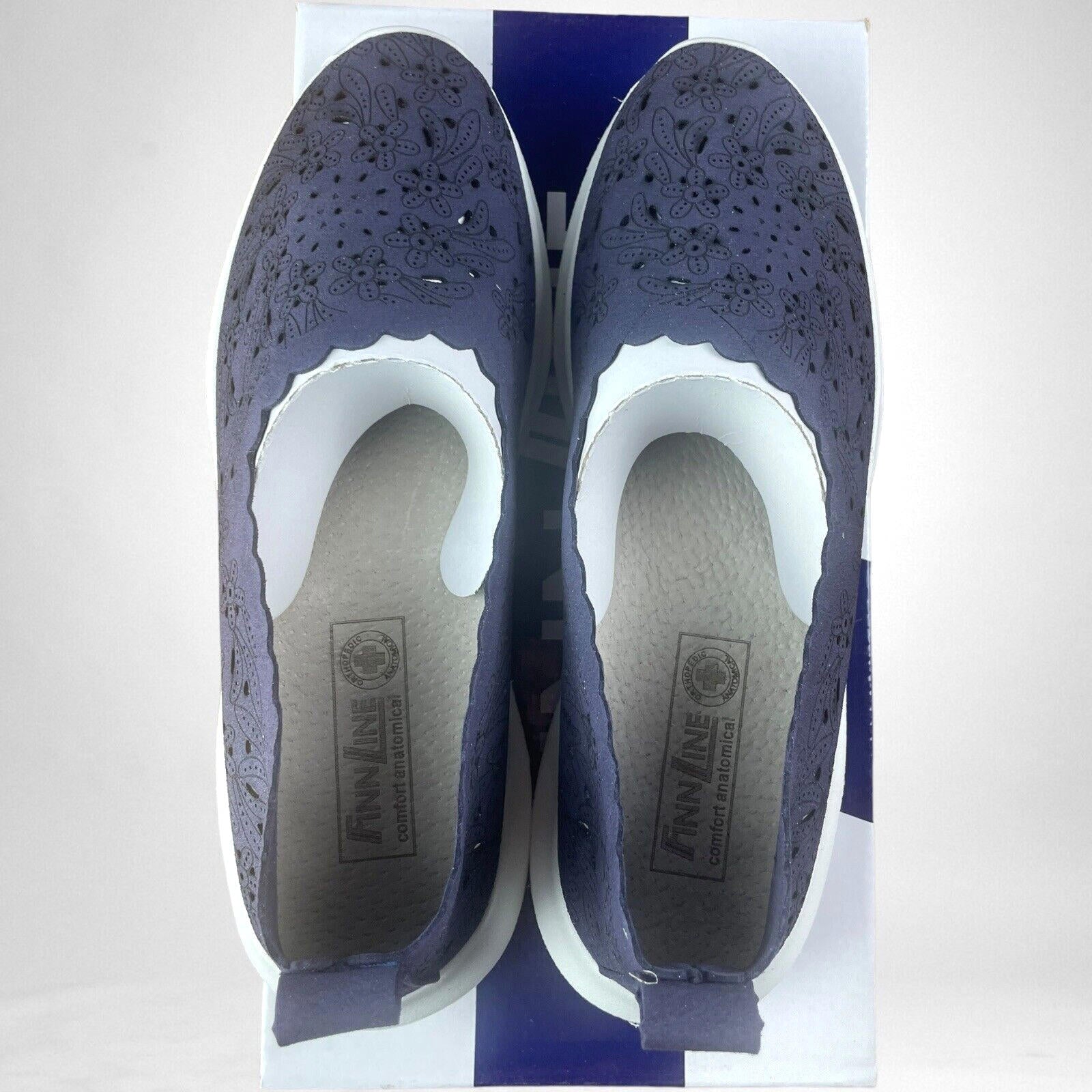 Finnline Navy Blue Slip On Shoes Memory Foam Women’s UK Size 4