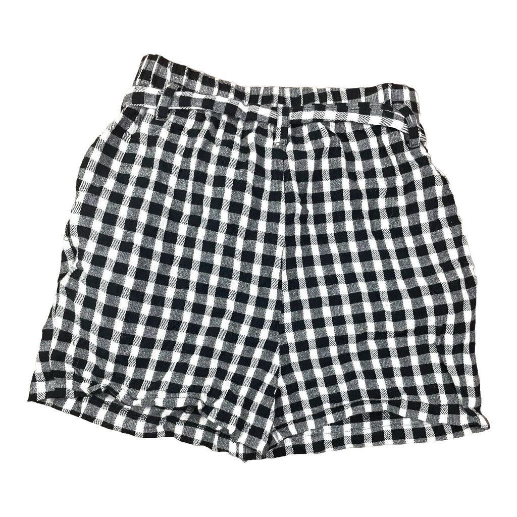 New Look Shorts Women's UK Size 6 Petite Black & White Check Belted Summer