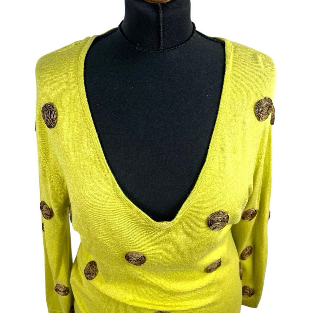 Kaliko Textured Jumper Dotted 3/4 Sleeve Women’s UK Size 8