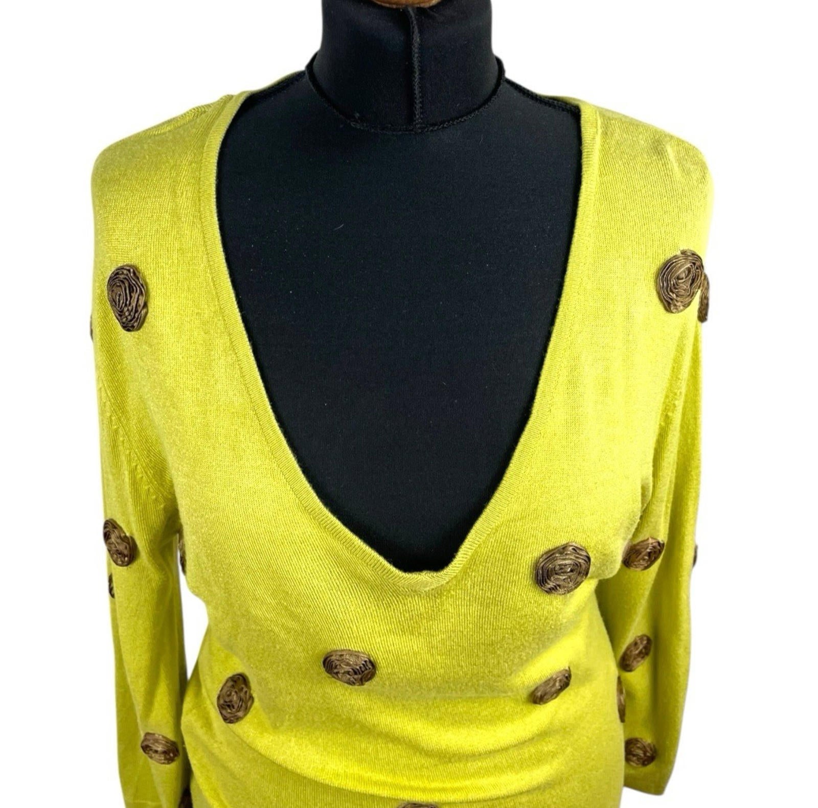 Kaliko Textured Jumper Dotted 3/4 Sleeve Women’s UK Size 8