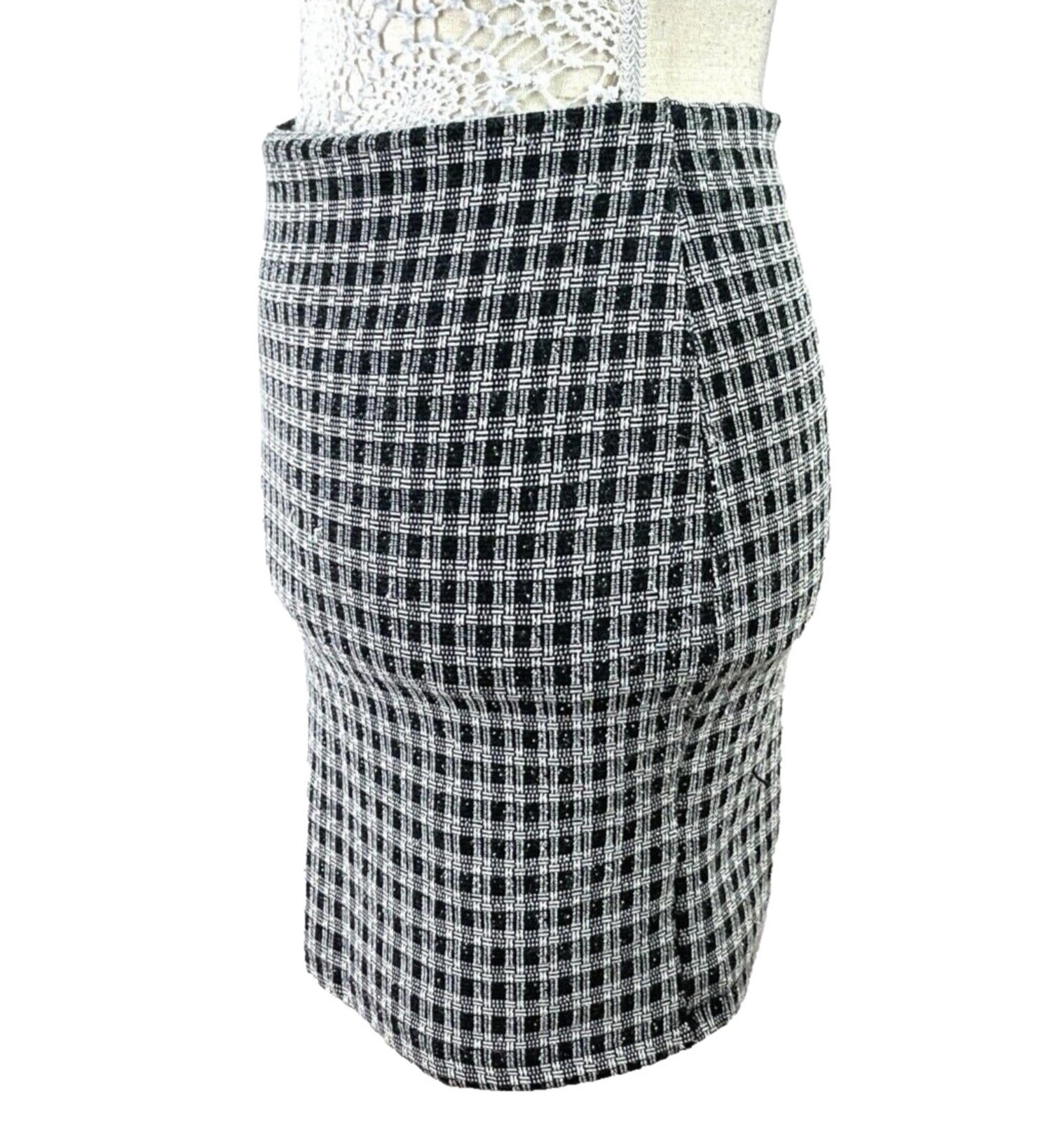 Zara Check Mini Skirt Elastic Waist Women’s UK Size S
