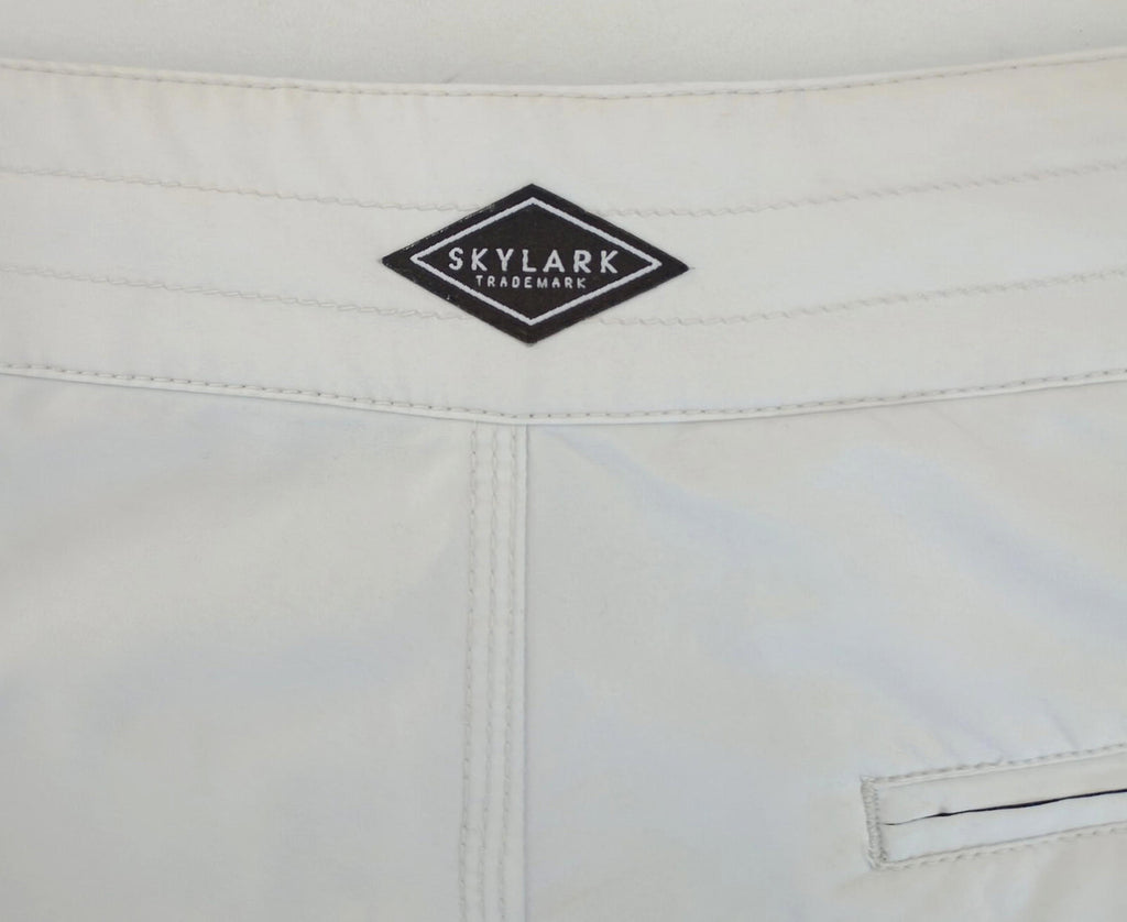Skylark Swim Shorts Men's UK Size L Beige/Teal Polyester Rich Pockets Drawstring