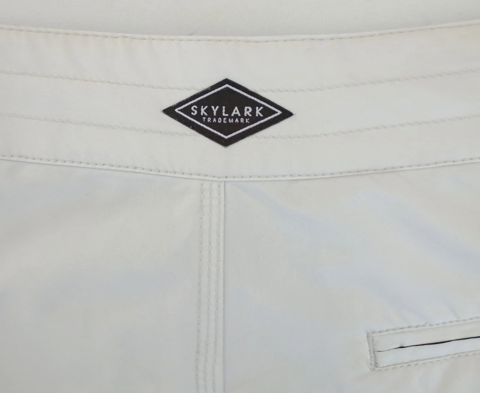 Skylark Swim Shorts Men's UK Size L Beige/Teal Polyester Rich Pockets Drawstring