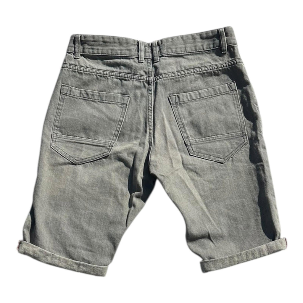 Next Florida Shorts Men's UK Size 30" W Grey Denim Slim Summer Button Up Pockets