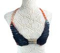 Pretty Little Thing Bralette Crop Top Women’s UK Size 8 Black Orange Textured