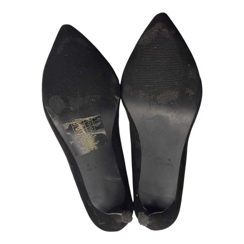 Atmosphere Black Faux Suede Court Shoes Pointed Toe Stiletto Women’s UK Size 6