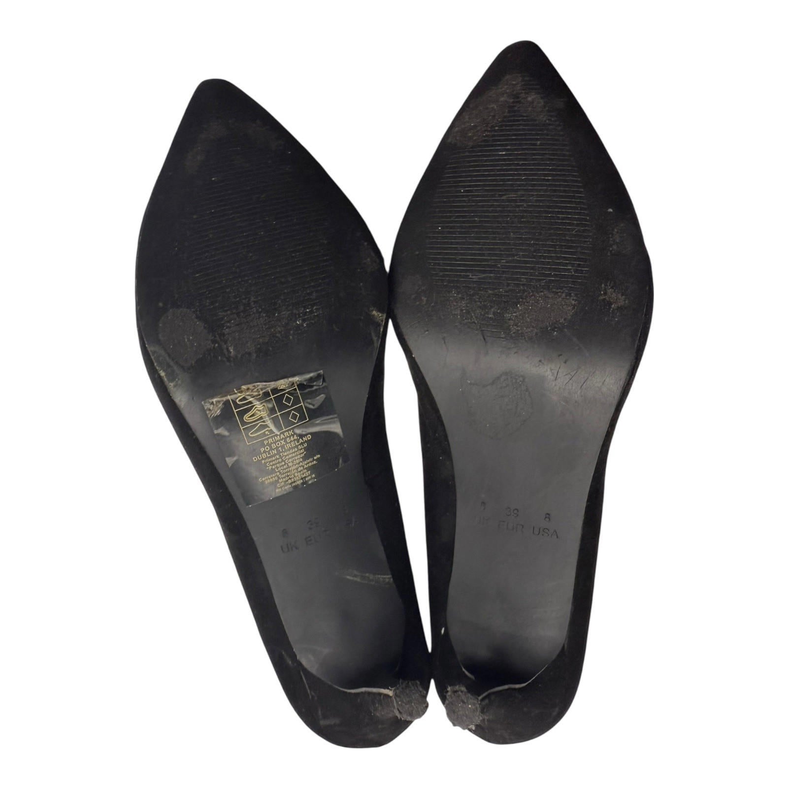 Atmosphere Black Faux Suede Court Shoes Pointed Toe Stiletto Women’s UK Size 6