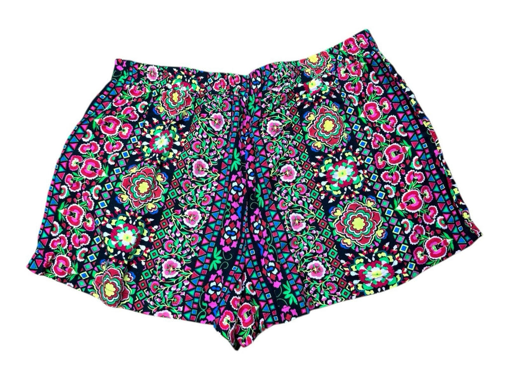 George Floral Shorts High Waist Wide Leg Multicolour Women’s UK Size 16 Summer