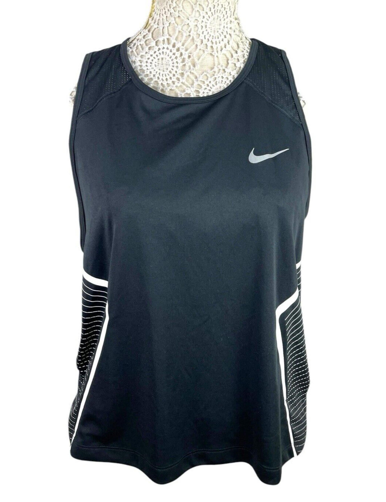 Nike Dri Fit Black Activewear Gym Vest Women’s UK Size L