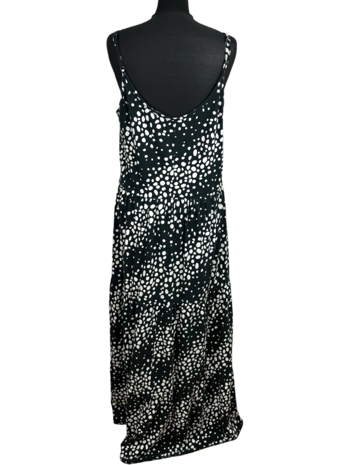 Friends Like These Polka Dot Dress Women's UK Size 20 Aline Midi Black & White