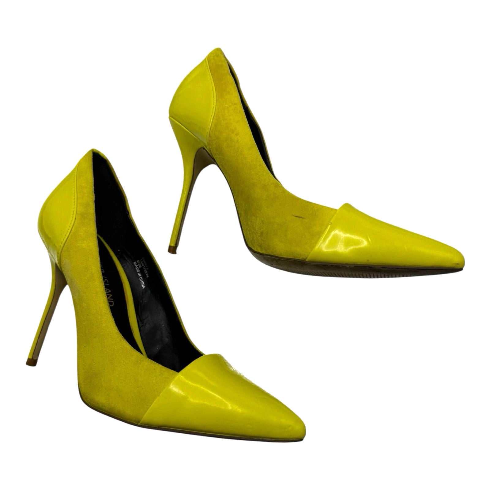 River Island Yellow Shoes Stiletto Pointed Toe Women’s UK Size 6