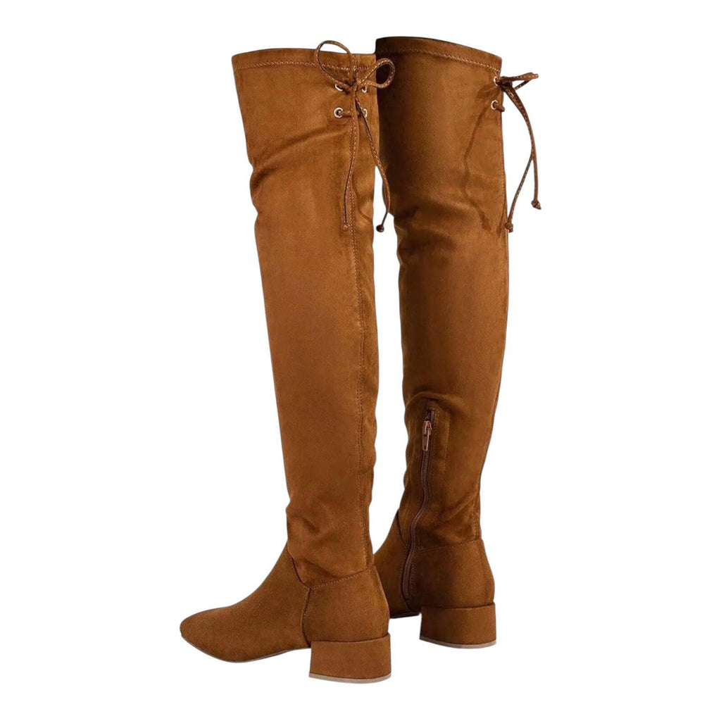 Greatonu Brown Faux Suede Over The Knee High Boots Women’s UK Size 3.5 EU 36