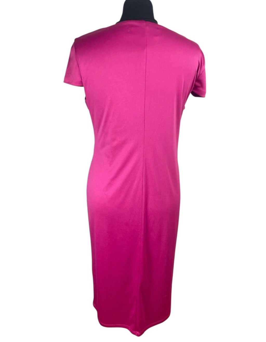 Damsel In A Dress Satin Party Dress Women's UK Size 12 Ruched Cap Sleeve Pink