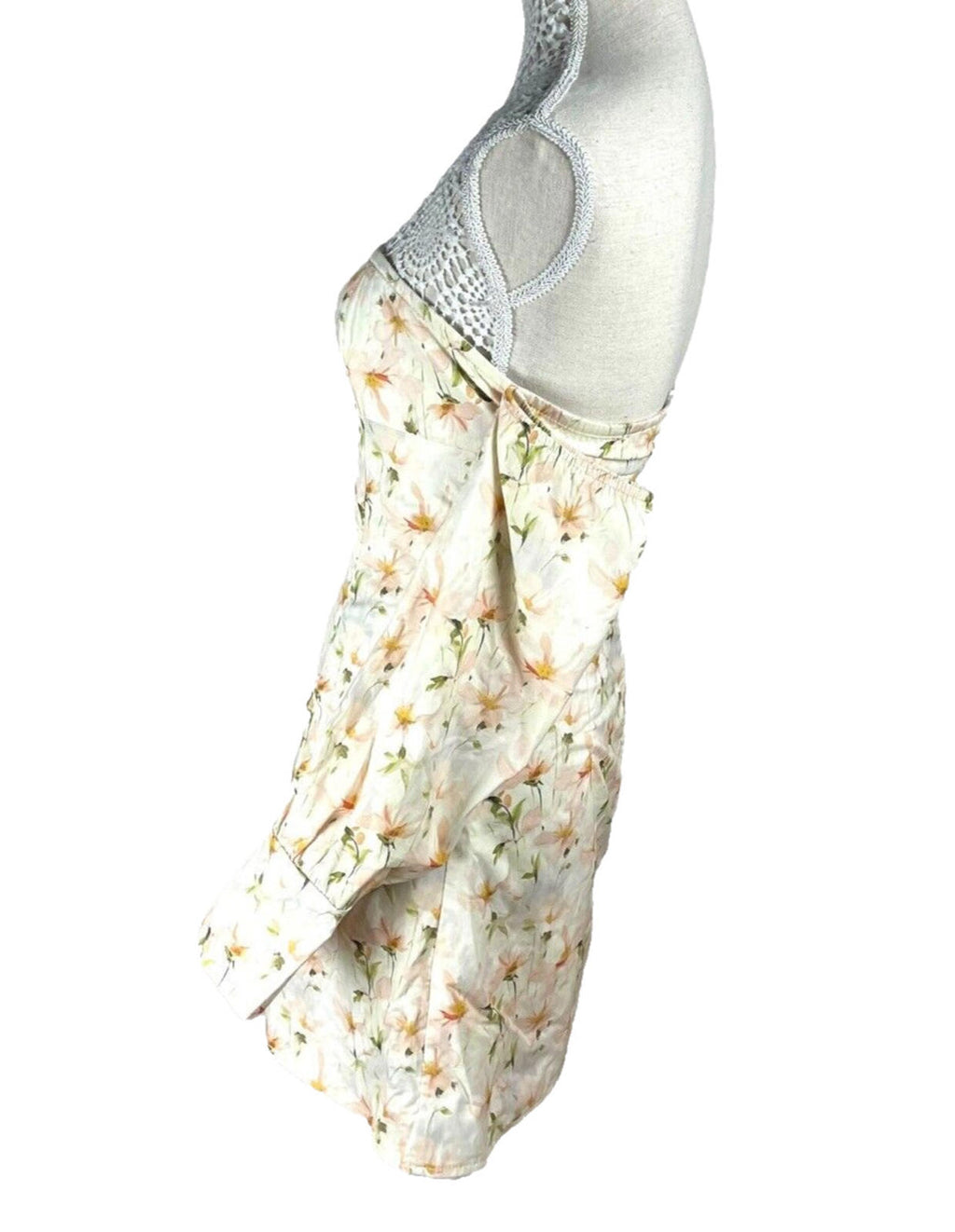 Pretty Little Thing Mini Dress Floral Off Shoulder Women's UK Size 8